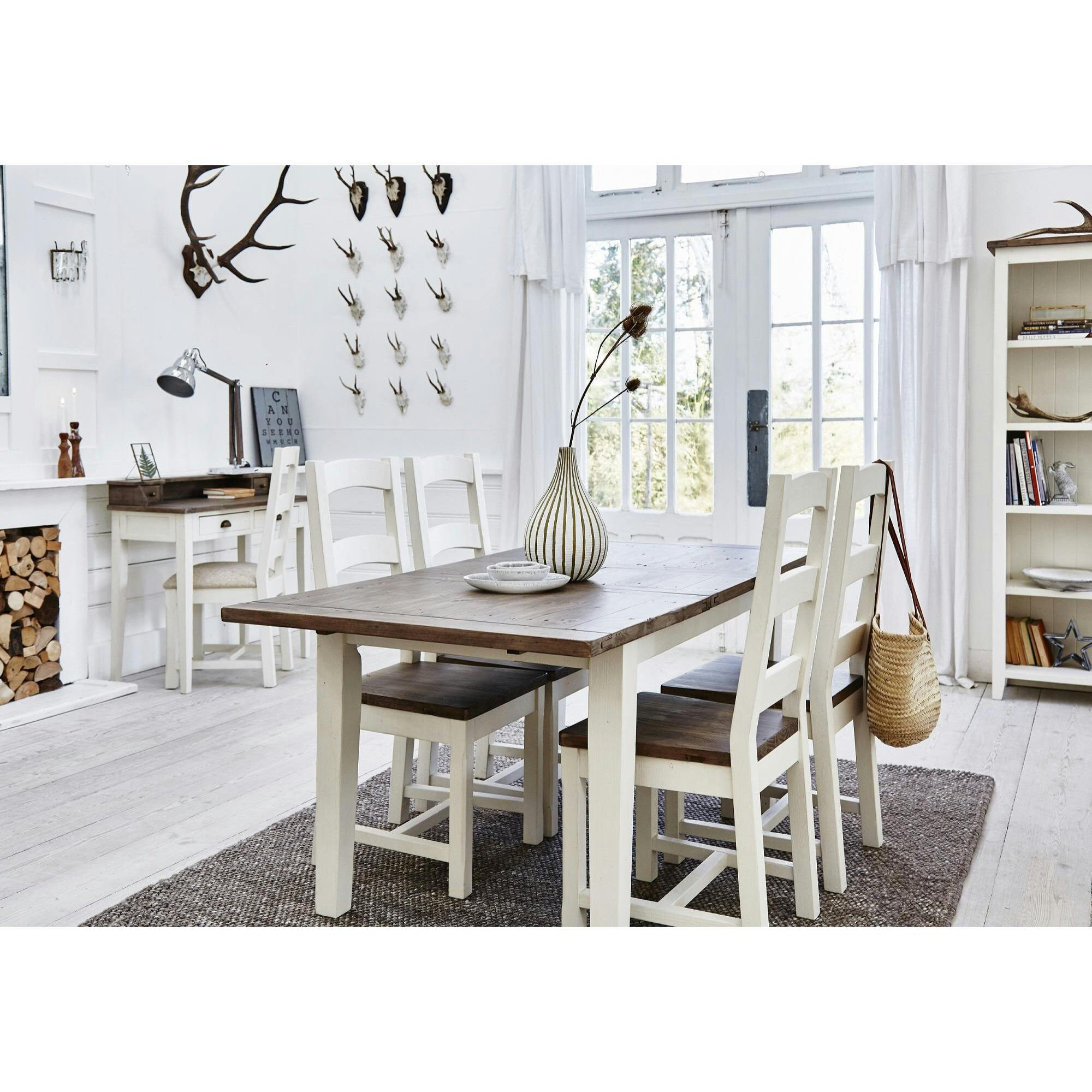 Table à manger ronde blanche 120 cm BRISTOL