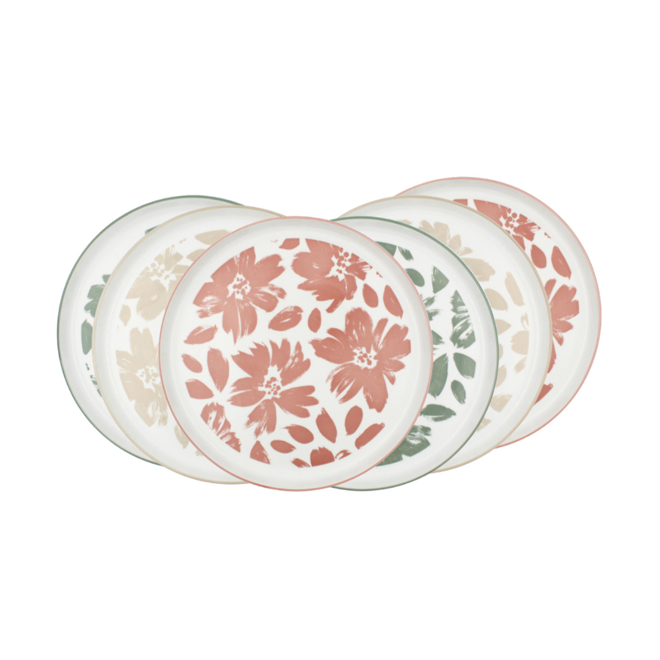 Lot de 6 grandes assiettes, HANAE