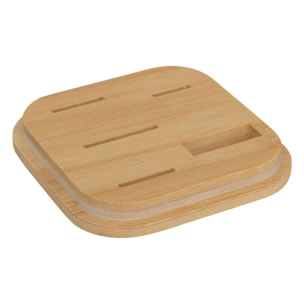 Bloc "Sensia" 4 couteaux et ciseaux manches en bambou