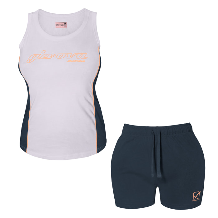 Completo Homewear Donna Corto GIVOVA Cotone