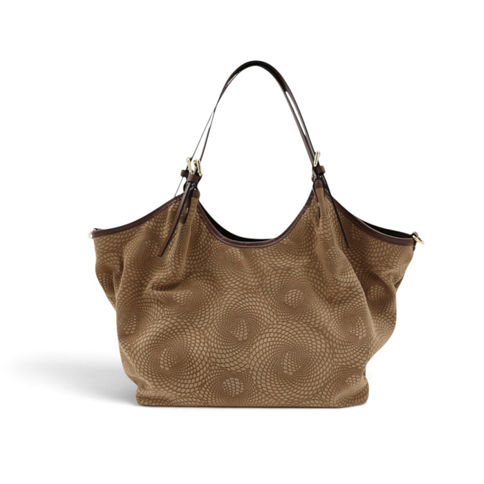 Borsa a Spalla Cheval Firenze Savanah Suede Taupe