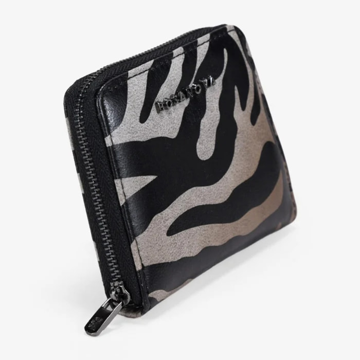Monedero estampado cebra