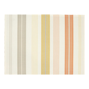 Set de table rayé plastique - Jaune