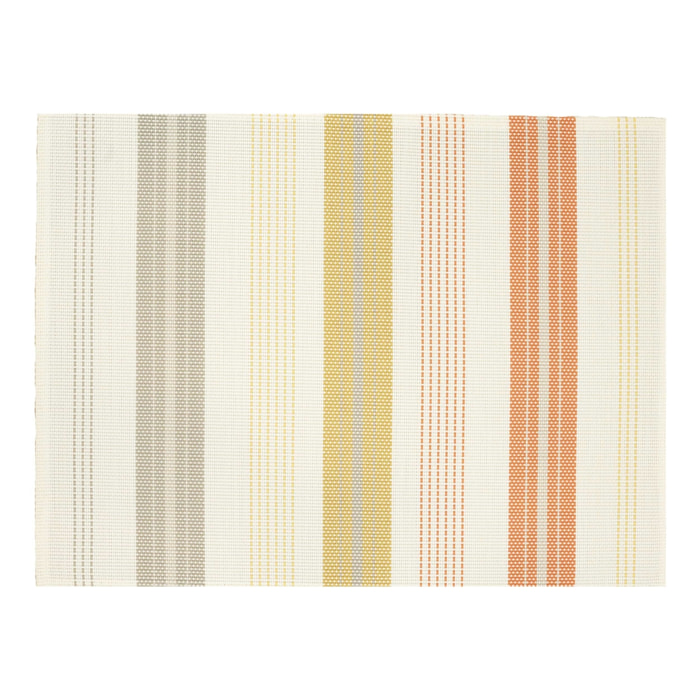 Set de table rayé plastique - Jaune