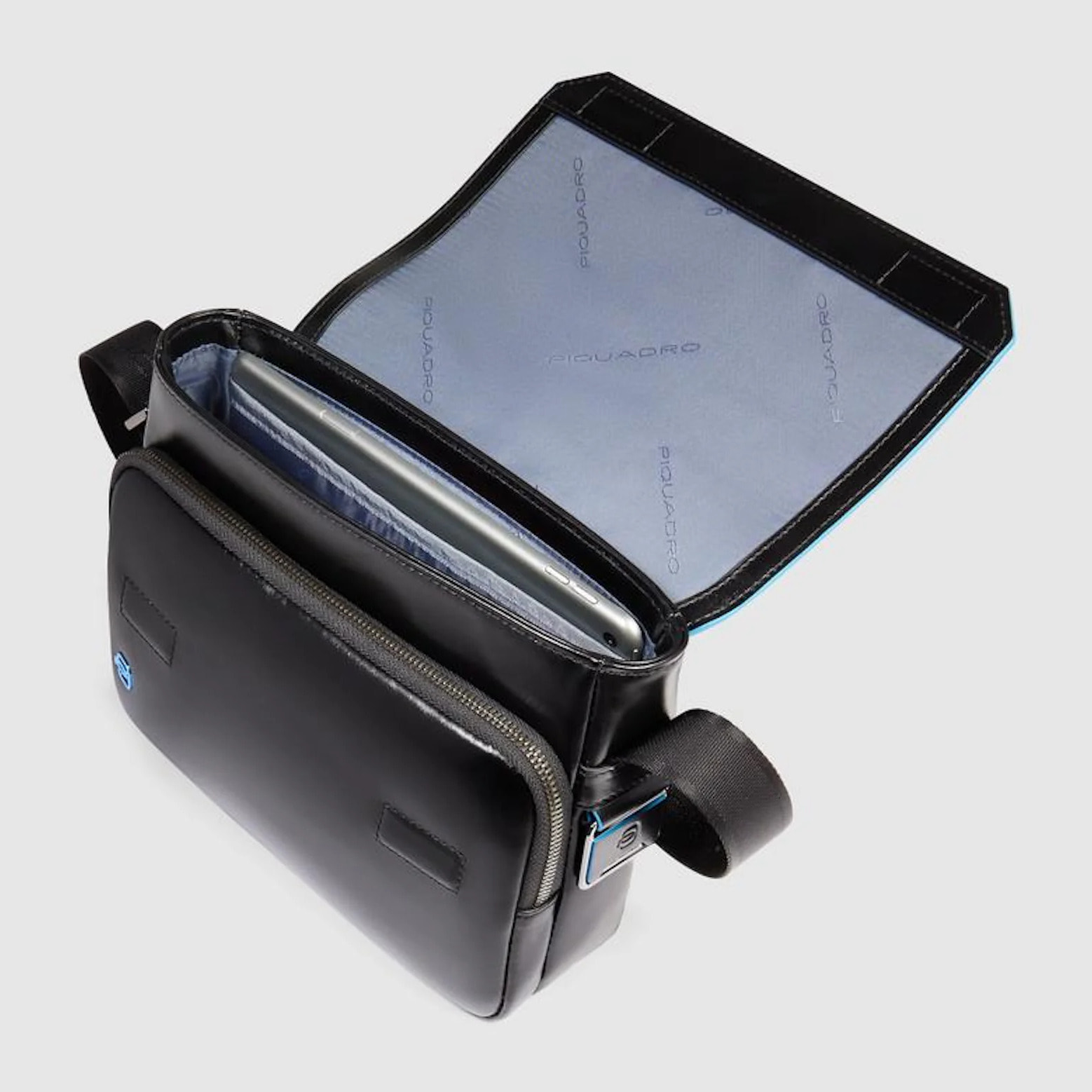 Piquadro Tracolla in pelle personalizzabile porta iPad®mini, schermata con protezione RFID