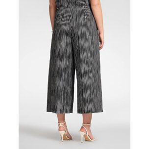 Elena Mirò - Pantaloni cropped plissé - Nero