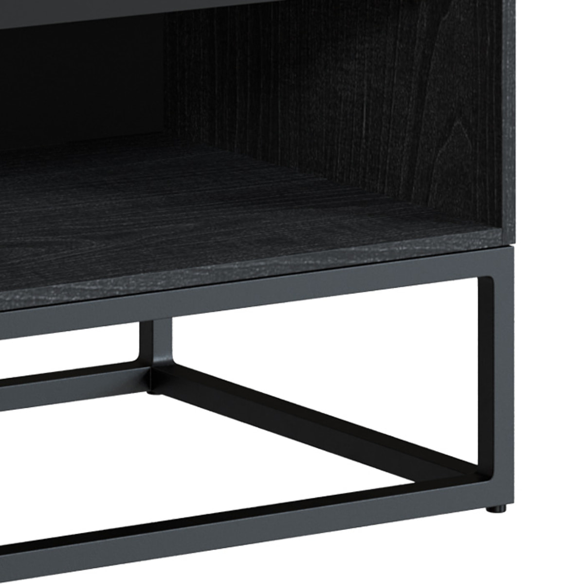 Meuble TV en bois d'acacia et métal 90 cm - Jakson