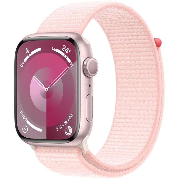 Montre connectée APPLE WATCH Serie 9 45mm Aluminium / Rose Loop