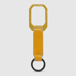 Piquadro Moschettone portachiavi in pelle