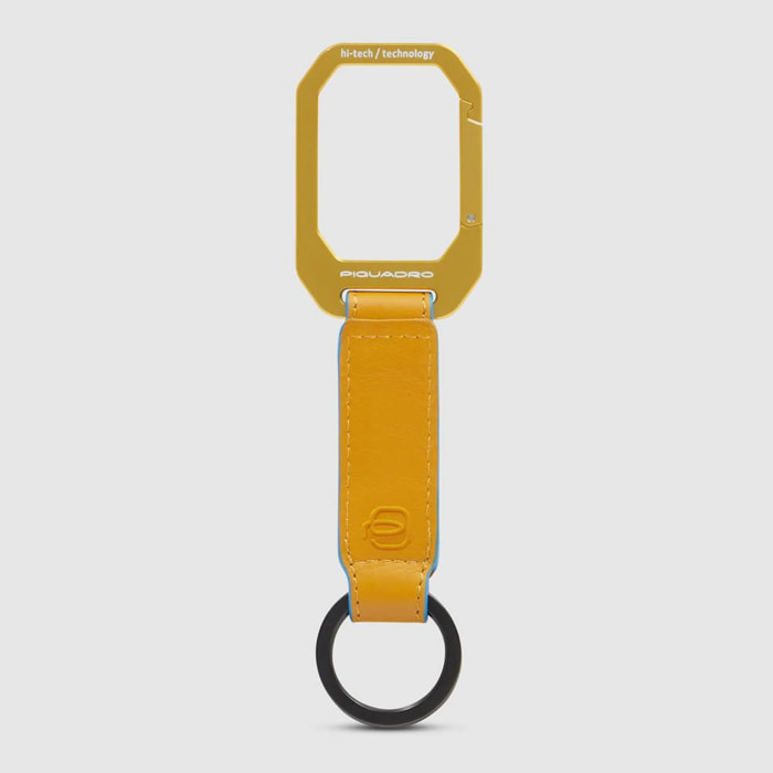 Piquadro Moschettone portachiavi in pelle