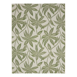 Tapis d'extérieur Kepa 300x200cm motif feuilles vertes