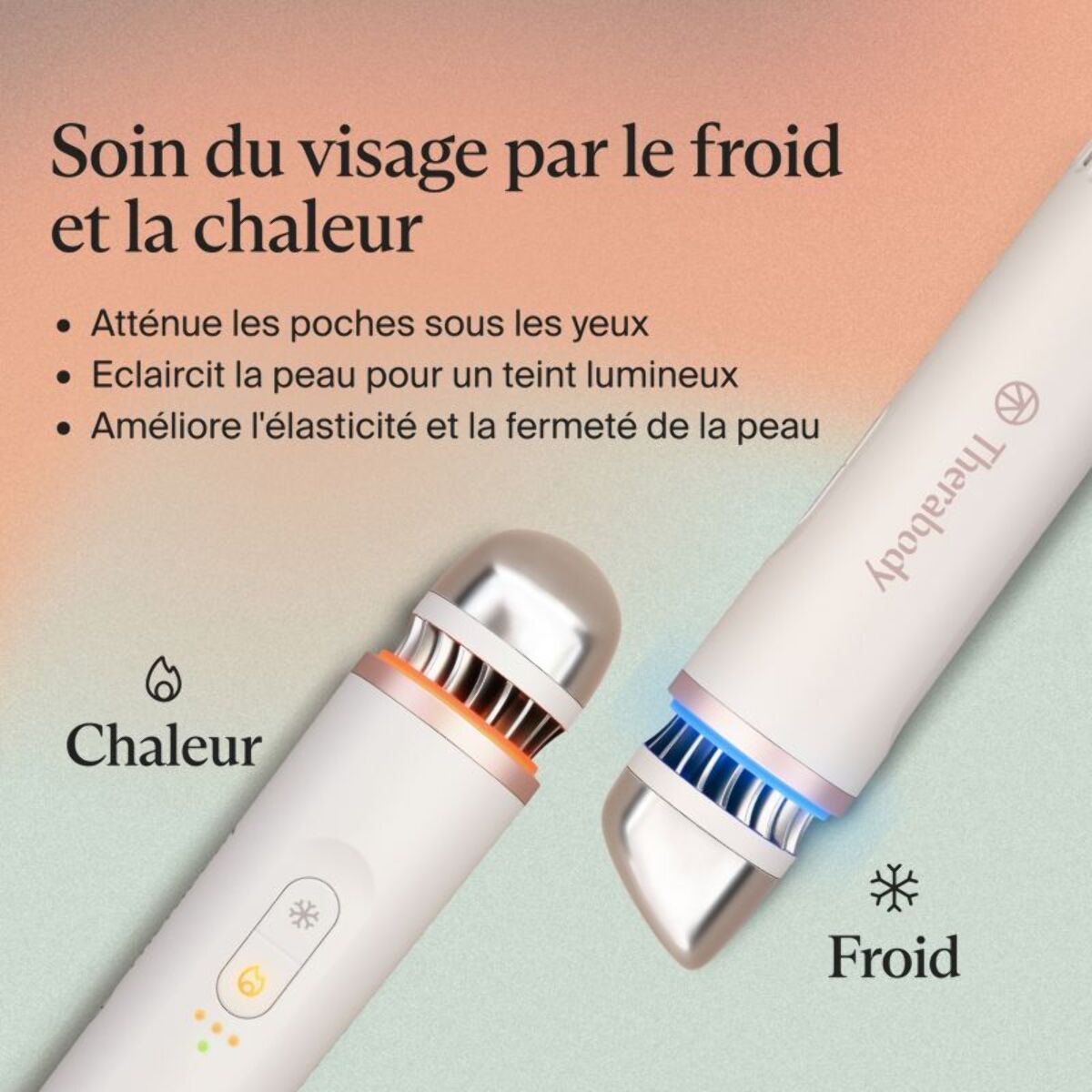 Appareil éclat visage THERABODY TheraFace anti-cernes blanc