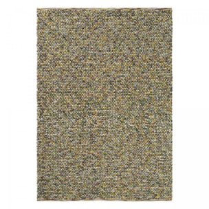 Tapis salon et chambre tissé en laine motif faux uni ULGU