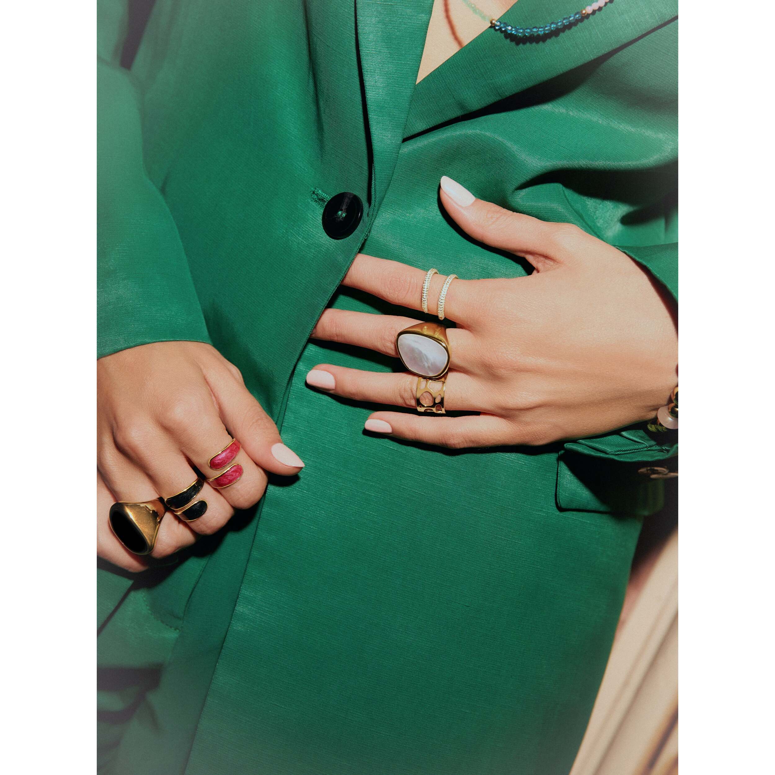 Anillo Doble Scarlett Baño Oro