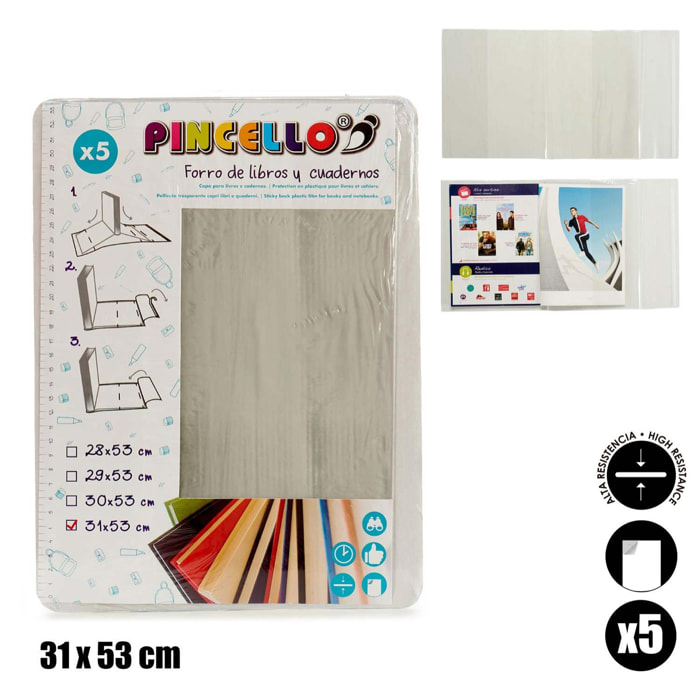 SET 5 COPERTINE AUTOADESIVE 31X53CM