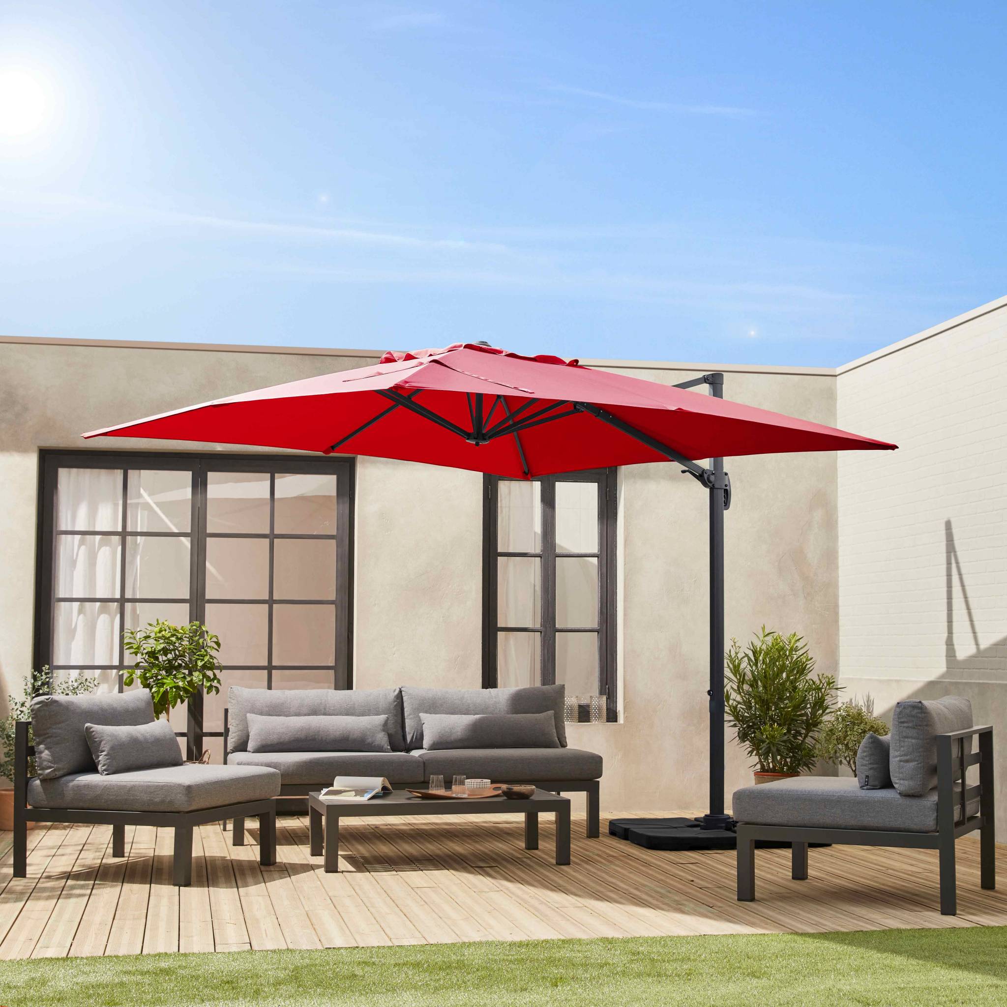 Parasol déporté carré 3x3m FALGOS
