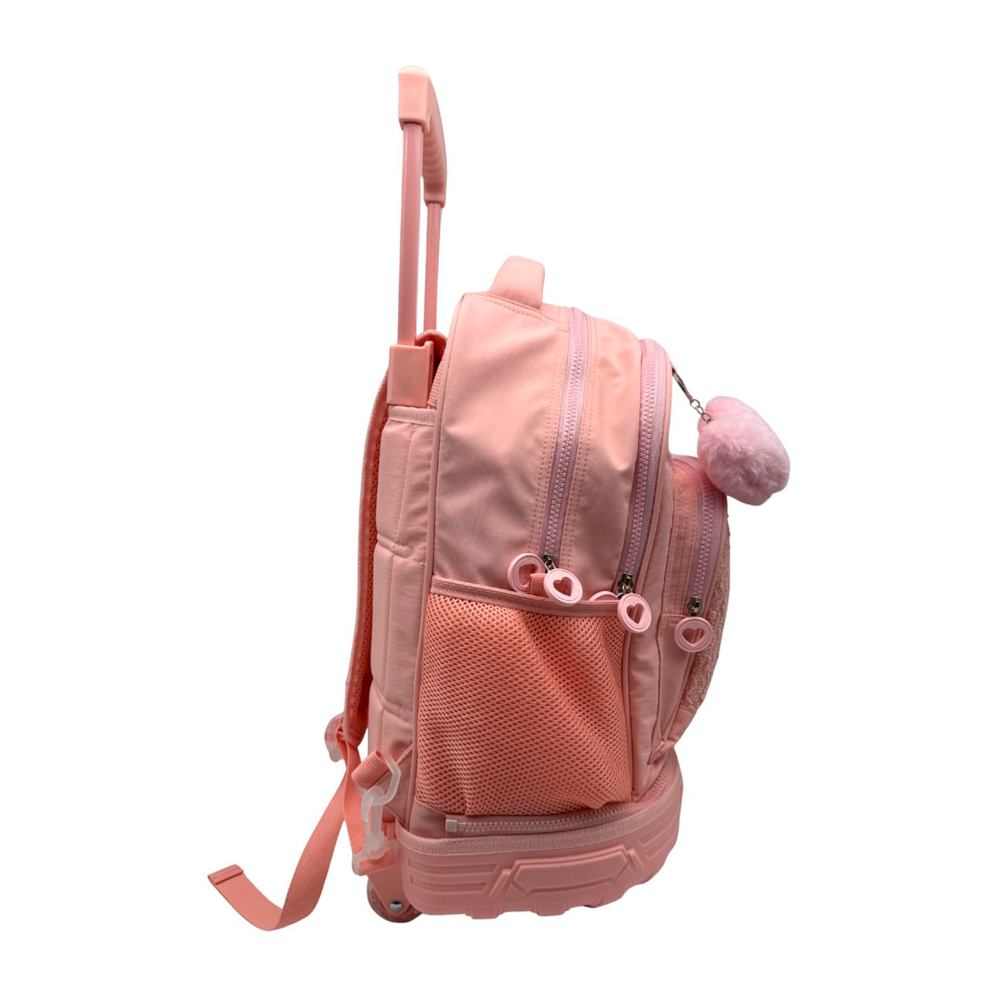 Trolley Fisso Compatto Doppio Corpo Grande Capacità Blin Blin Love. Schienale e spallacci regolabili e imbottiti. Con accessorio a cuore.