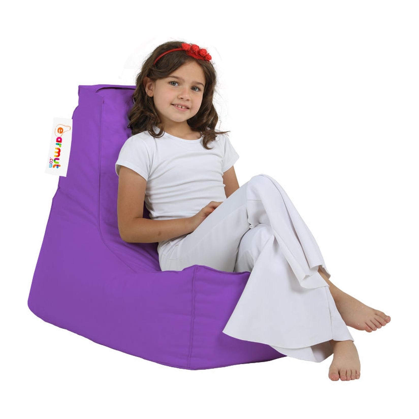 Sillón-puf para niños para exteriores- morado