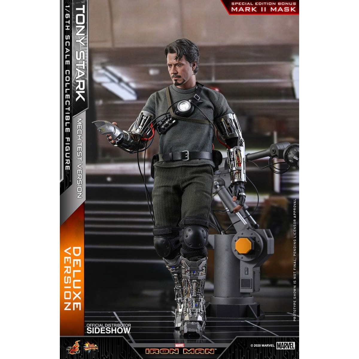 Iron Man Movie Masterpiece Action Figura 1/6 Tony Stark (mech Test Deluxe Version) 30 Cm Hot Toys