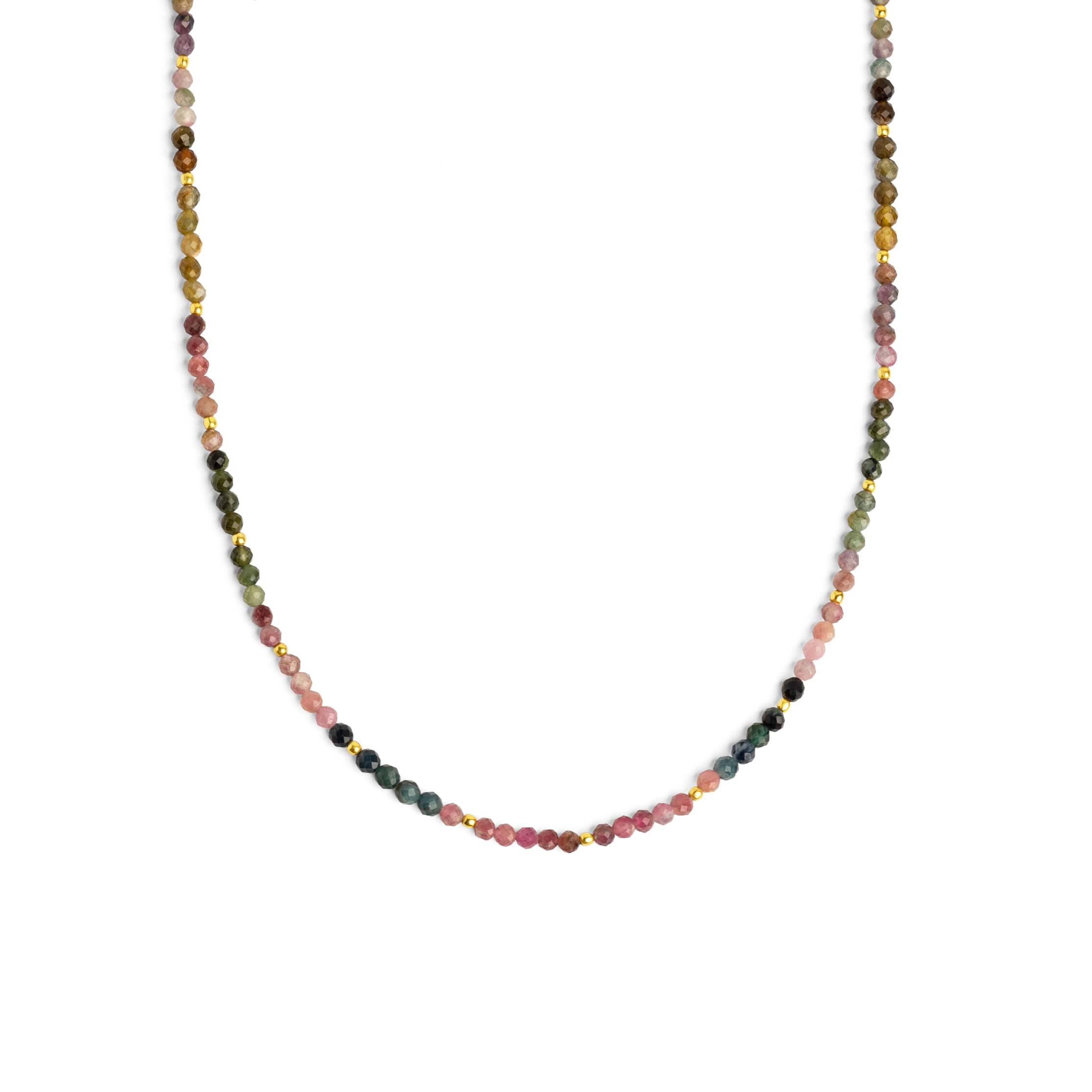 Collana Altea Dots Tourmaline Syra in Acciaio Placcato Oro