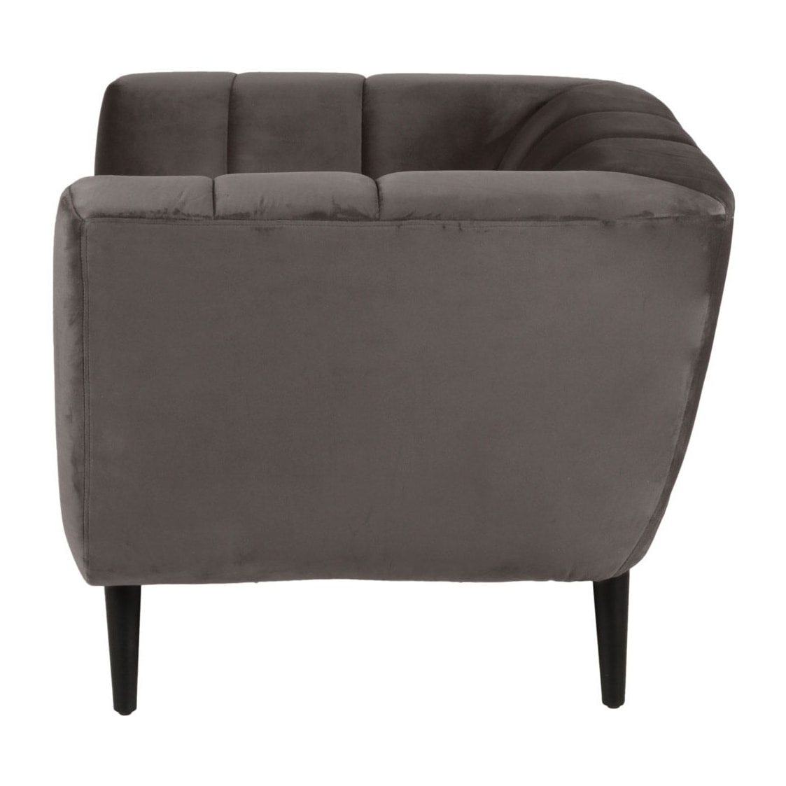 Fauteuil velours gris foncé