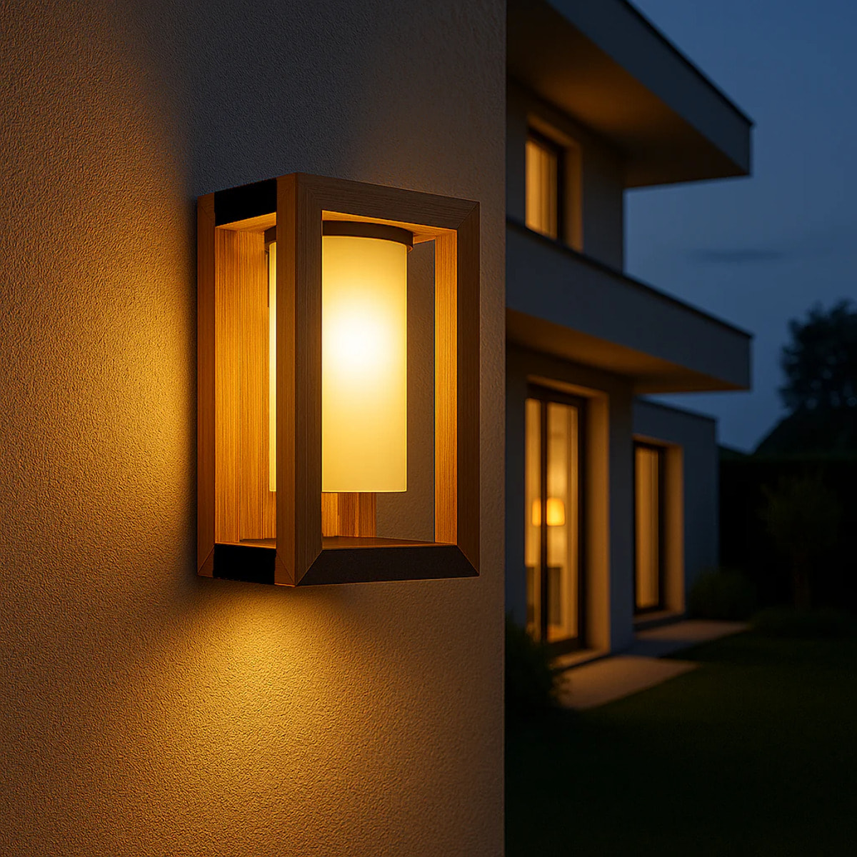 Applique murale solaire SERAPHINA couleur bois H31cm