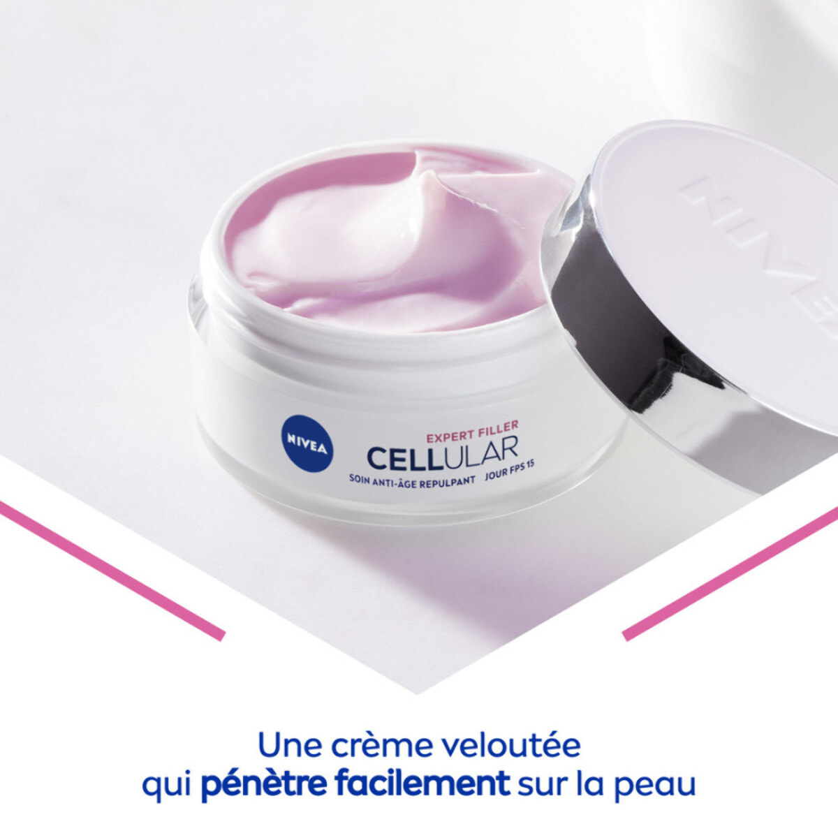 Pack de 2 - NIVEA - Soin de Jour Anti-Âge Repulpant CELLULAR EXPERT FILLER FPS15 2X50ml