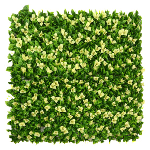 Parete verde verticale Vacchetti fiori buganville gialli cm100x100