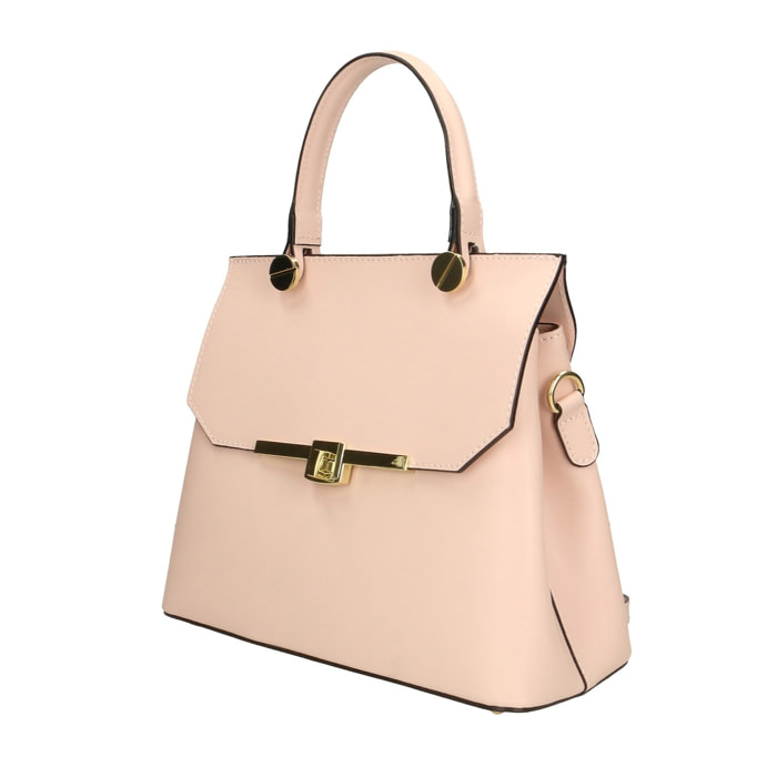 Borsa a mano da donna Made in Italy - Modello Lunaria - 100% pelle - 27.0 x 23.0 x 12.0 cm