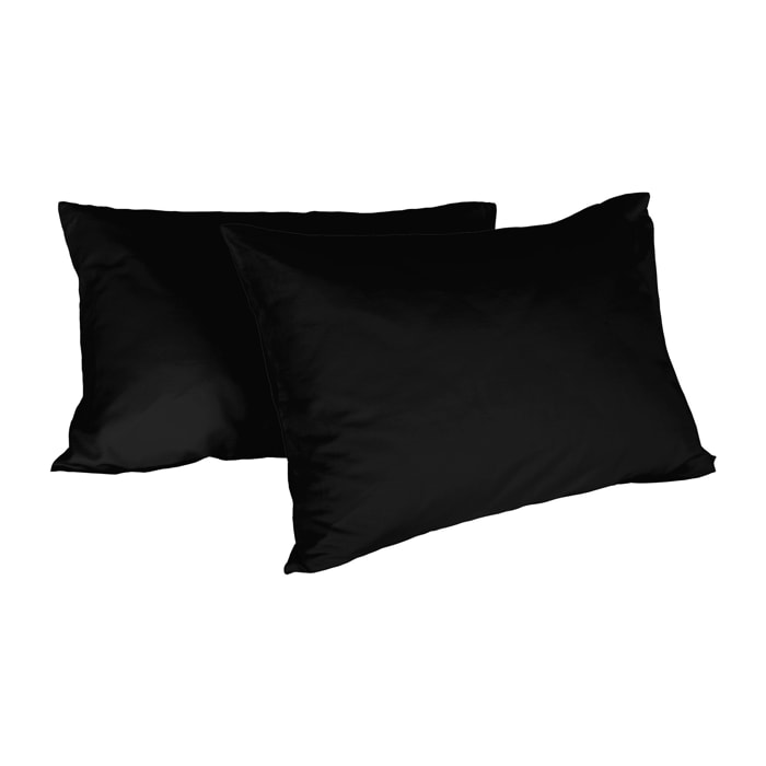 COPPIA FEDERE MAX COLOR, 100% Cotone, Made in Italy - NERO