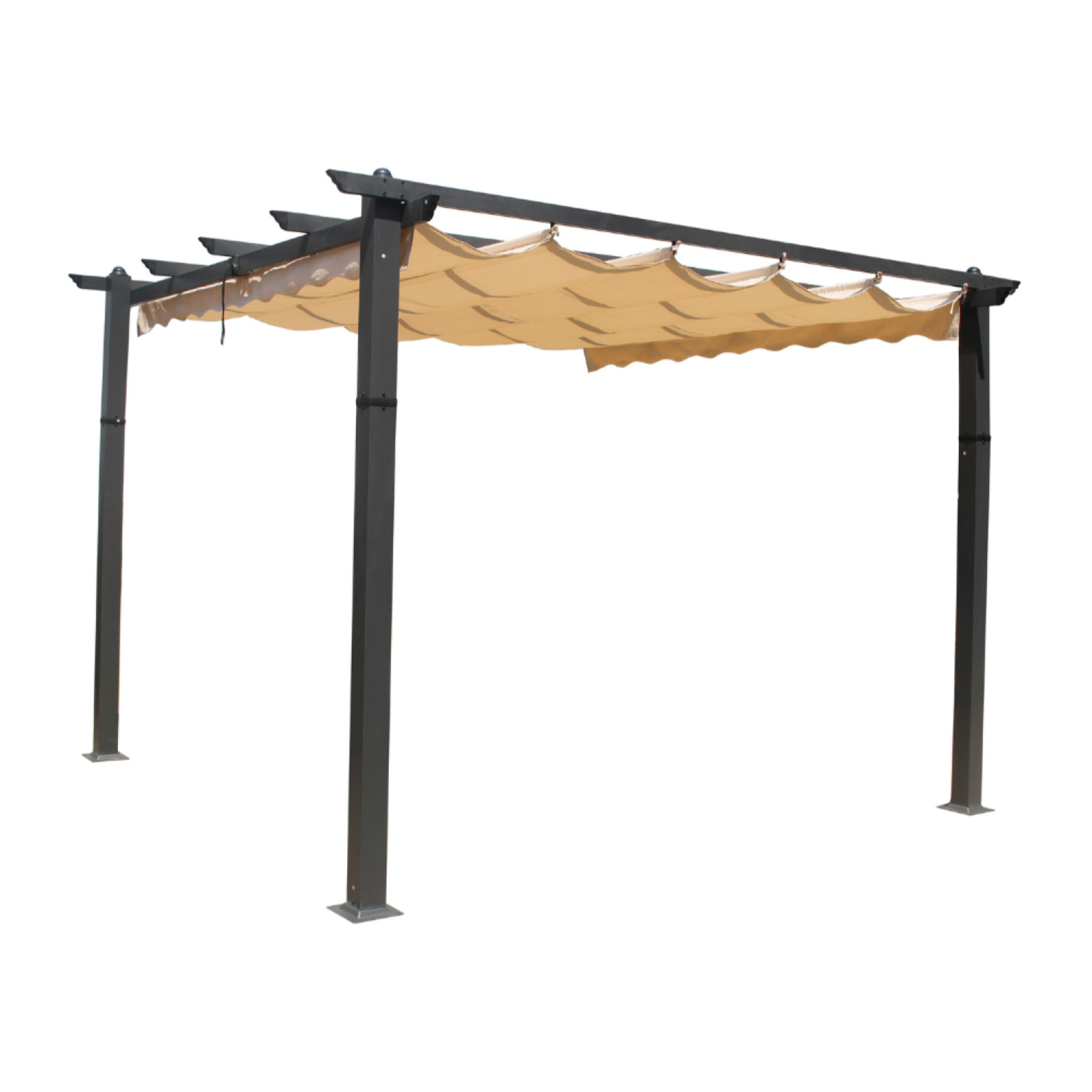 Pergola taupe 3x3m en aluminium - YORo