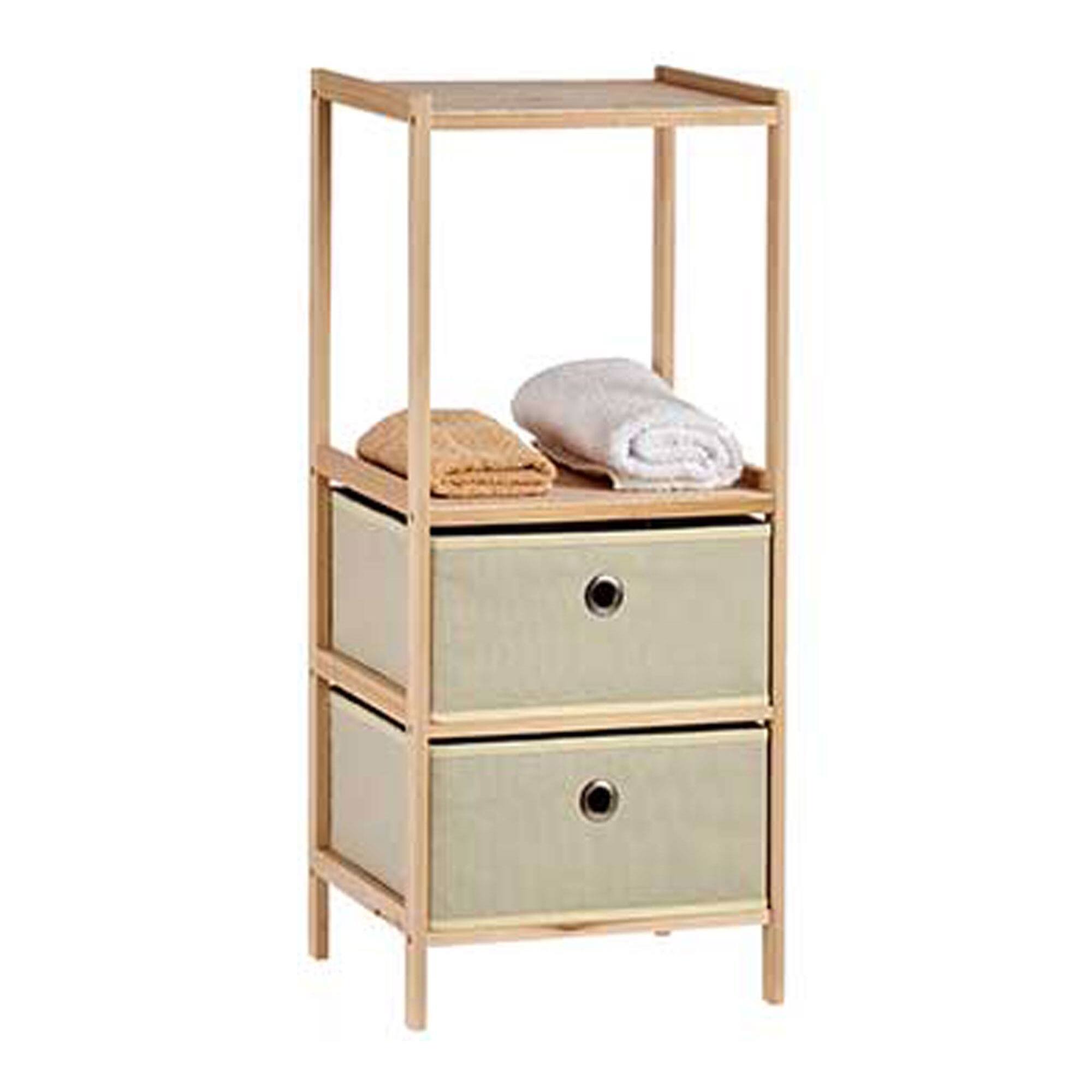 Estanteria 2 baldas 2 cajones natural colección kipit