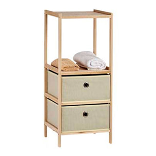 Estanteria 2 baldas 2 cajones natural colección kipit