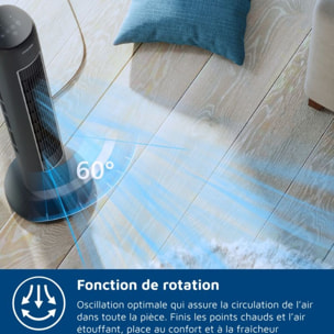 Ventilateur PHILIPS CX5535/11 Série 5000, silencieux 28 db​, Noir