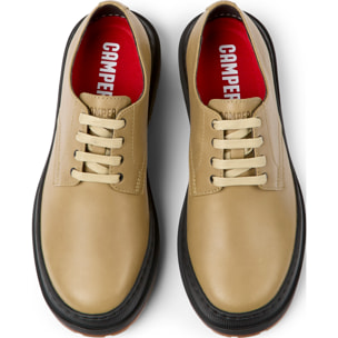 Zapatos de cordones - CAMPER Brutus - Beige - Cuero liso
