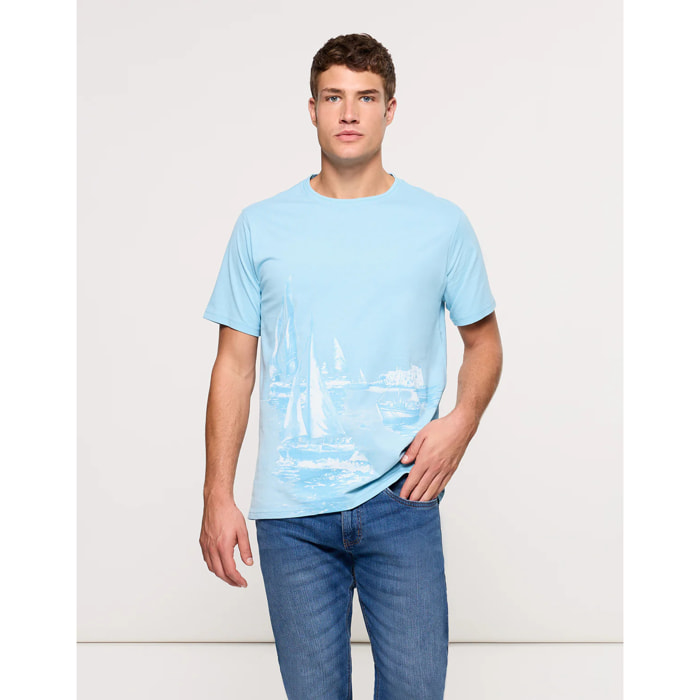 Camiseta Manga Corta Azul - Mainboat