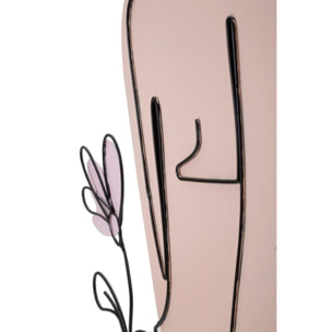PANNELLO DA MURO LADY W/FLOWER CM 80X1,3X90