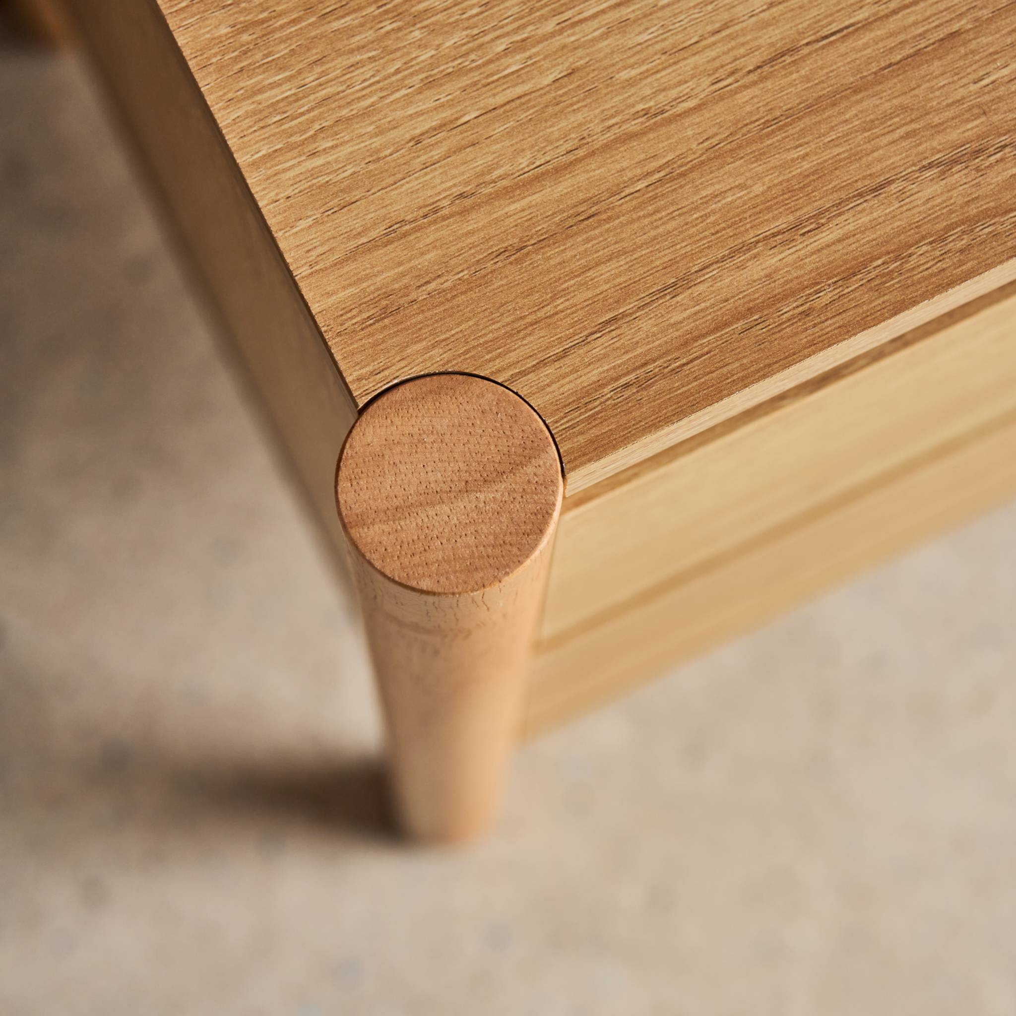 Table de chevet décor bois 2 tiroirs  HARMONY