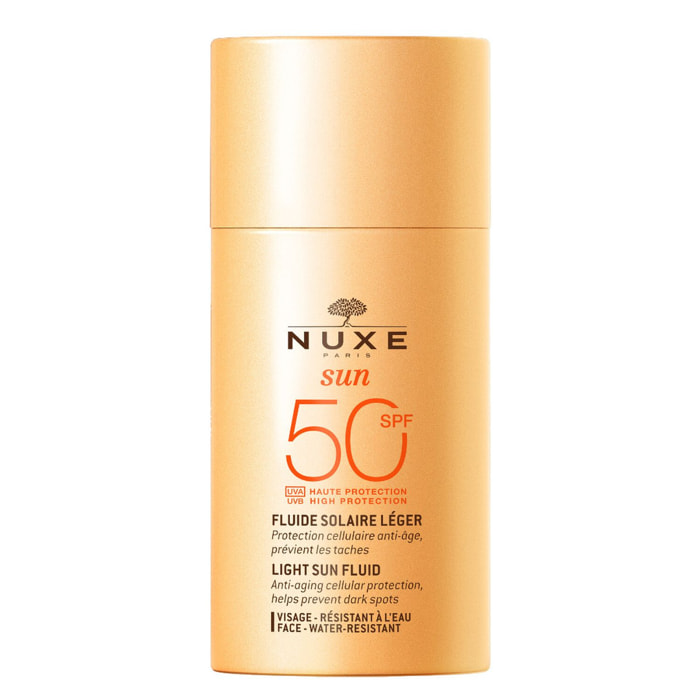 Nuxe Sun  - Crème solaire visage Fluide léger Haute Protection SPF50 - Peaux mixtes - 50ml