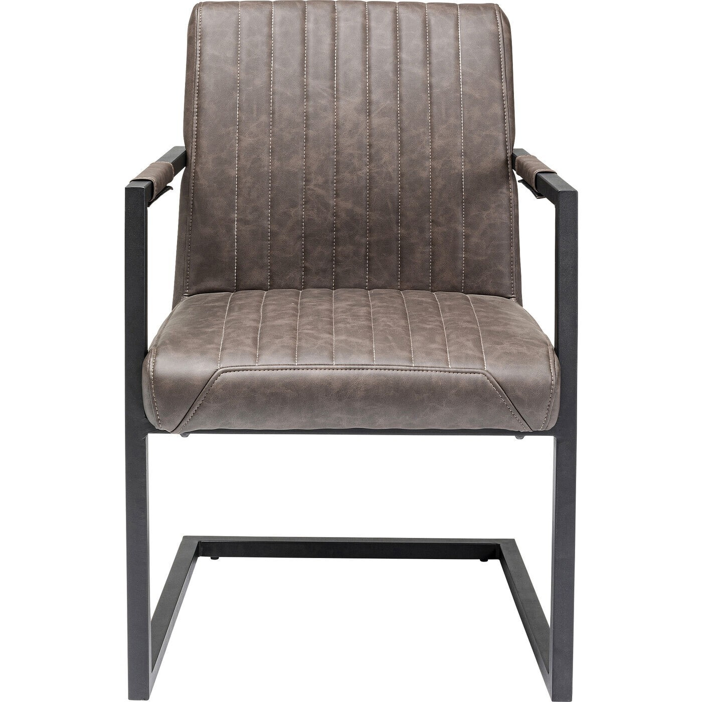 Chaise avec accoudoirs Cantilever Thamos marron Kare Design