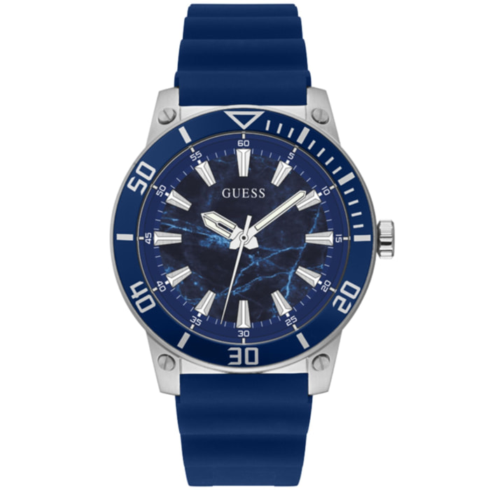 Reloj Guess GW0420G1 Hombre Analogico Cuarzo con Correa de Silicona