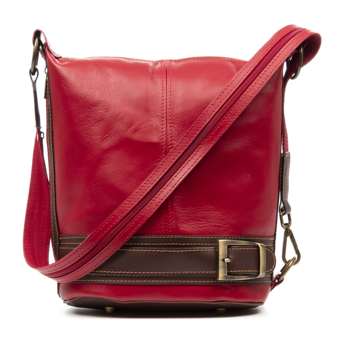 Alvito borsa a tracolla-zaino Donna. Pelle autentica-Sauvage.