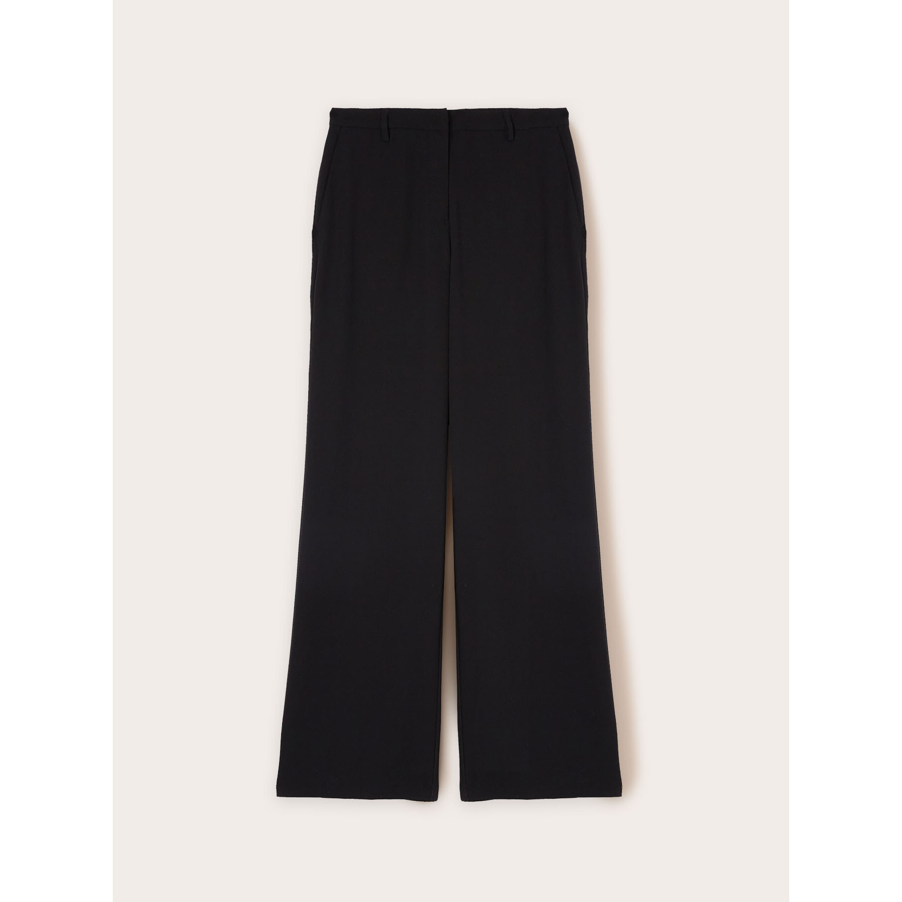 Motivi - Pantalones modelo palazzo de envers satin - Negro