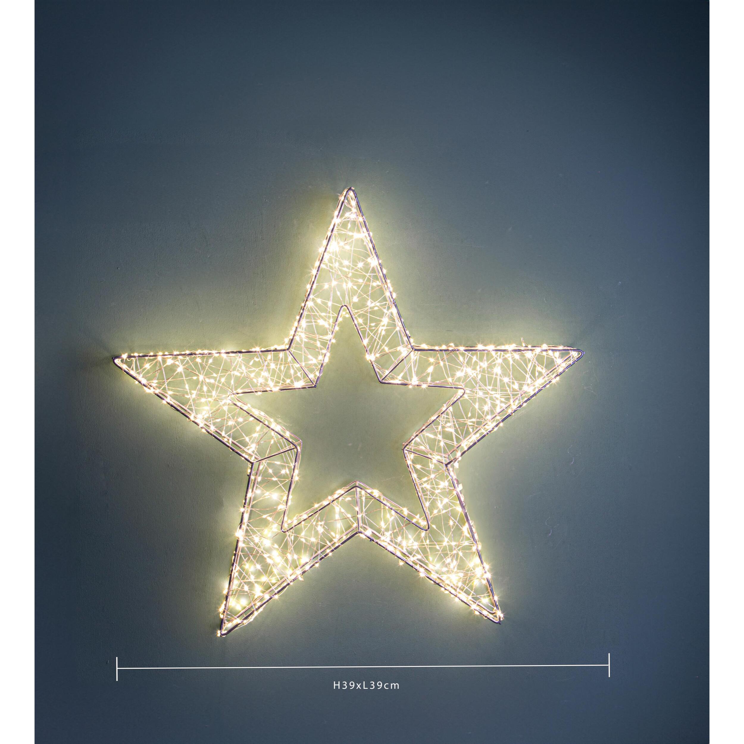 Stella natalizia con 600 led est. - Pezzi 1 - BIANCO - Bianchi Dino SpA
