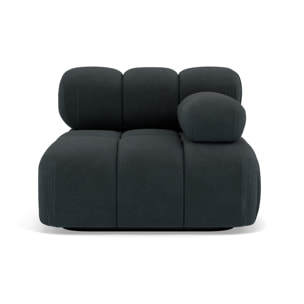 Ruby - module d'assise droit en velours texturé - Noir