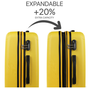 Juego De Maletas Rígidas Abs Itaca Sevron Amarillo
