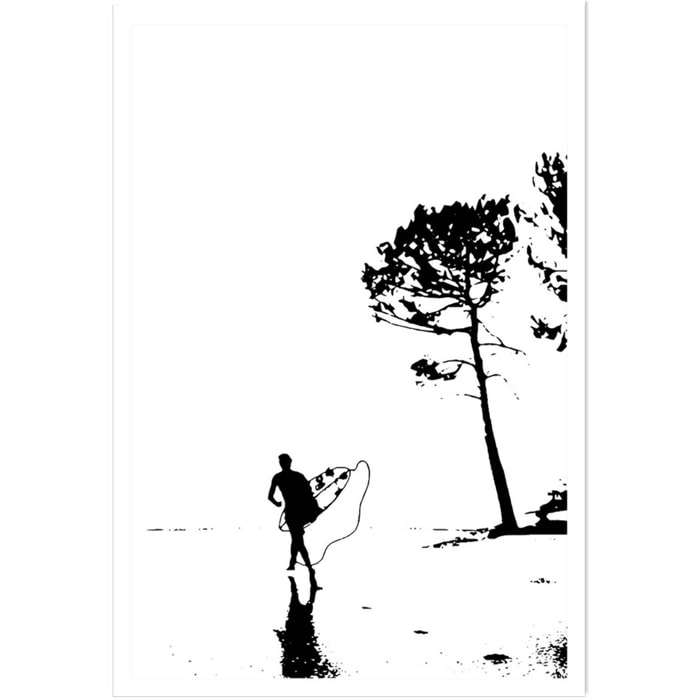 Poster landes lou surfou Affiche seule