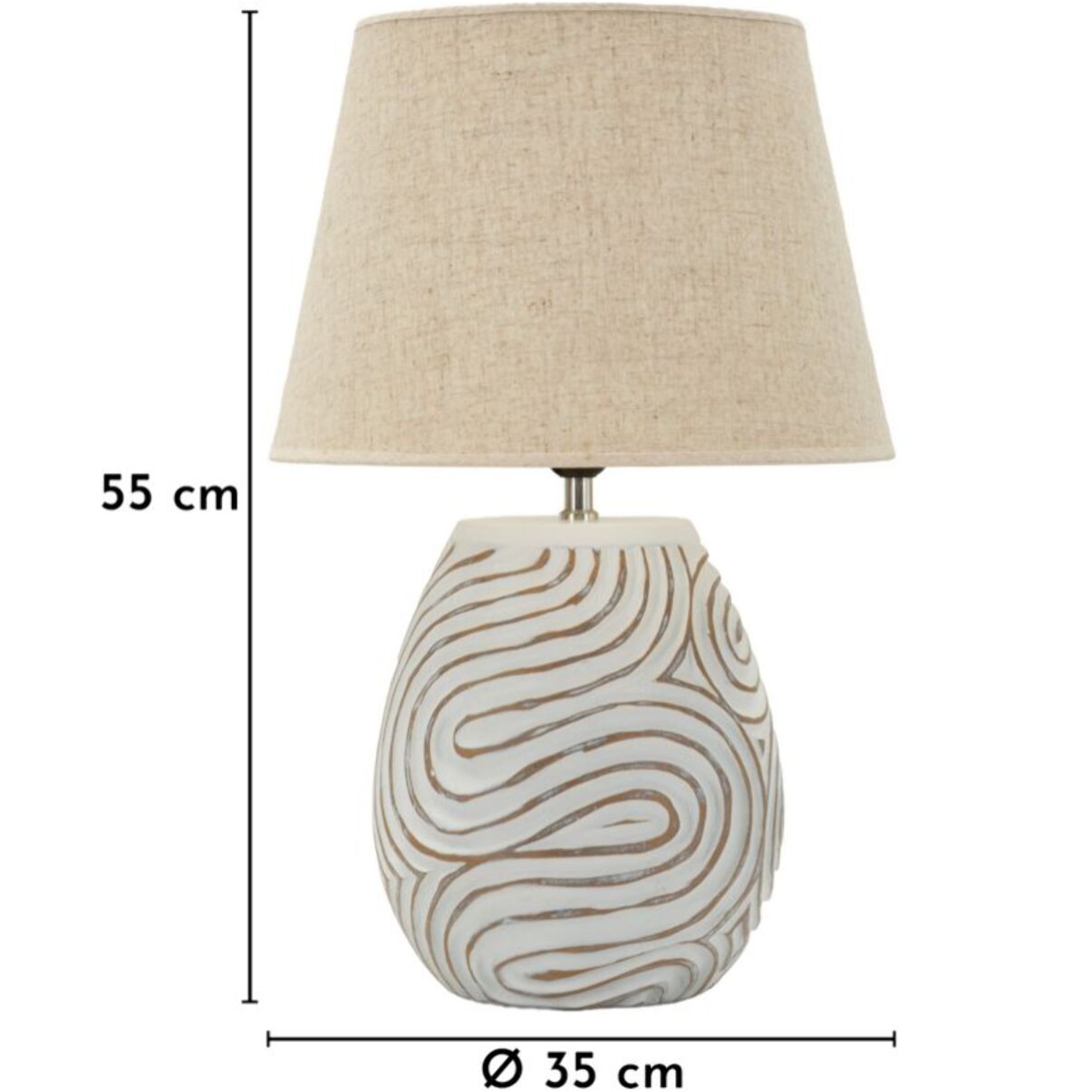 LAMPADA DA TAVOLO RESINA OBLIX CM Ø 35X55