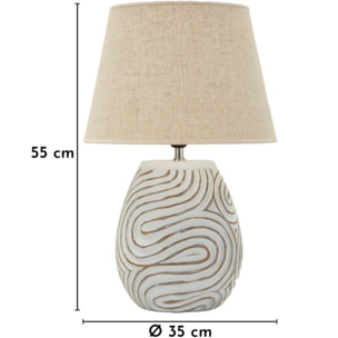 LAMPADA DA TAVOLO RESINA OBLIX CM Ø 35X55