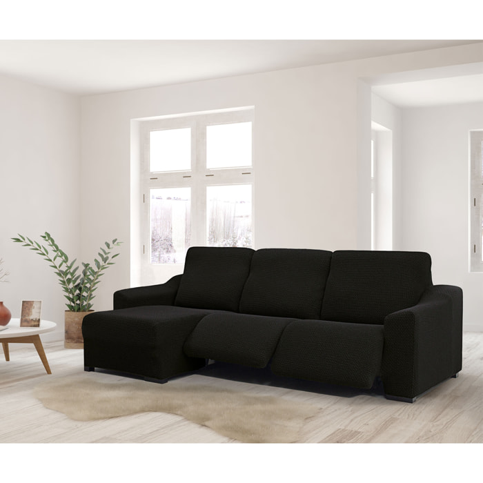 Funda para Chaise Longue izquierda (visto de frente ) brazo largo SÚPER ELÁSTICA con RELAX modelo HELENA